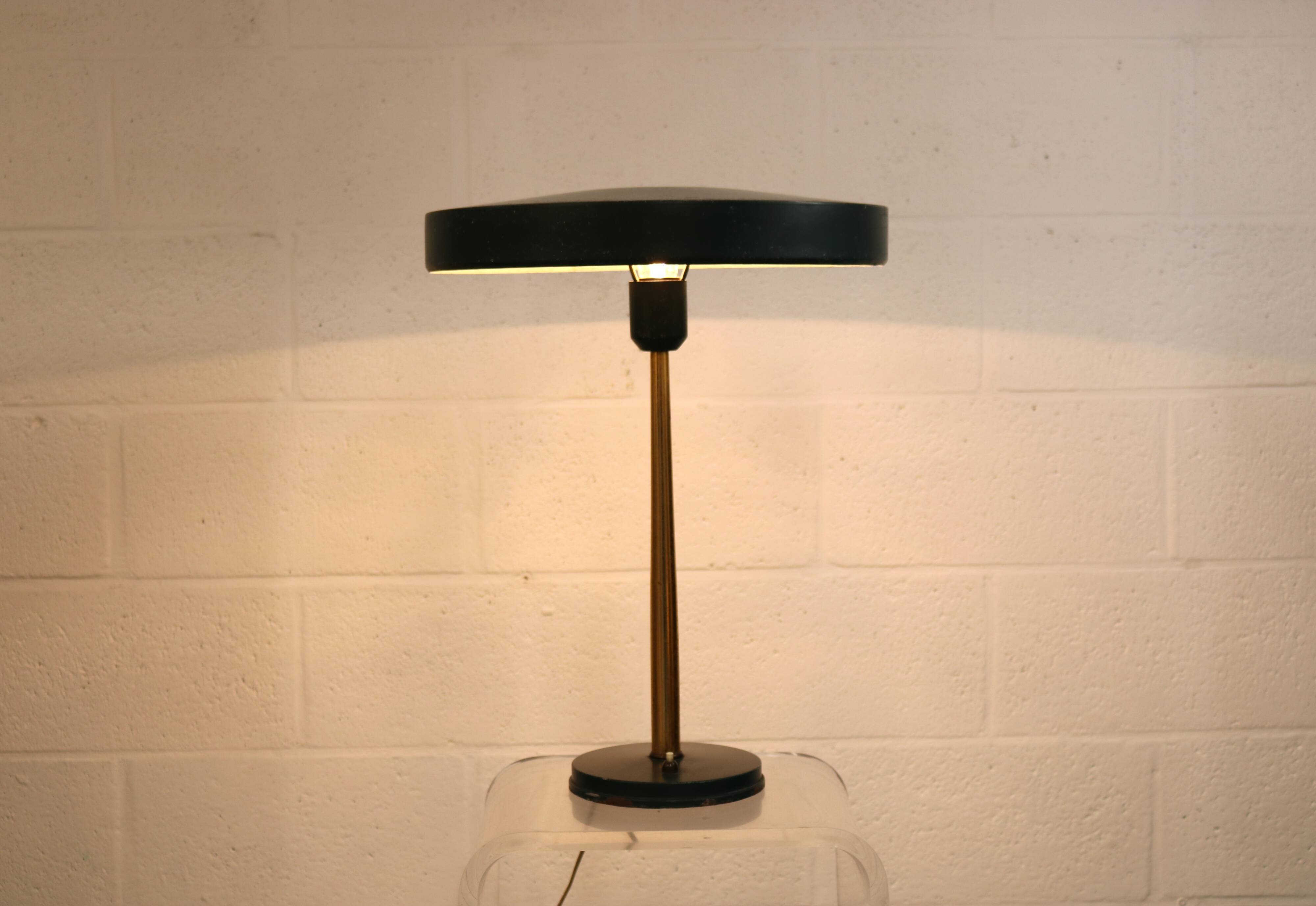 Midcentury Louis Kalff desk lamp *** Model Timor 69 dark green *** Philips