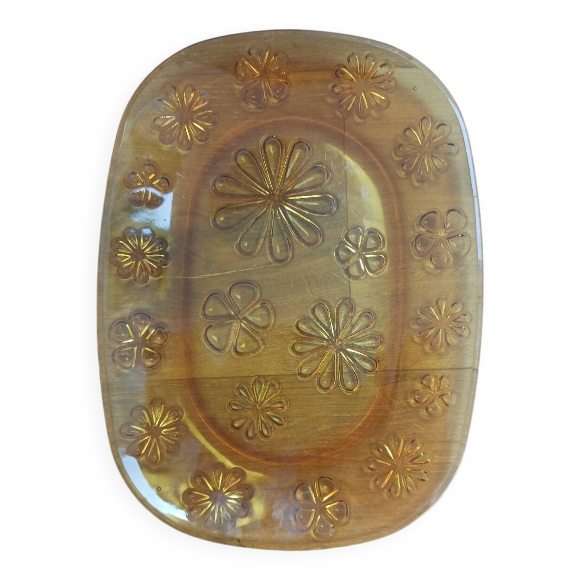 Vereco amber glass dish