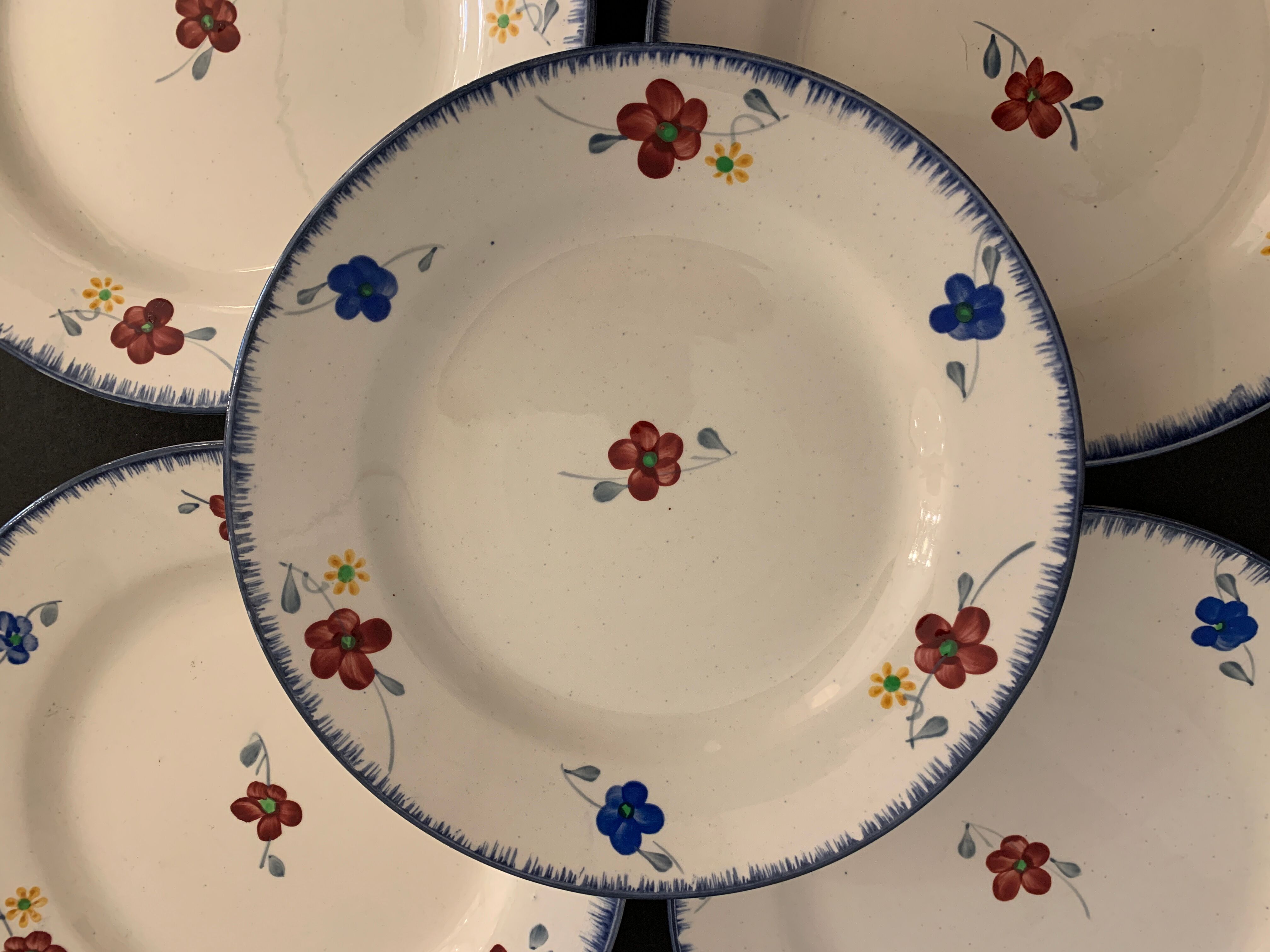5 flat plates Mary Lou, Digoin Sarreguemines