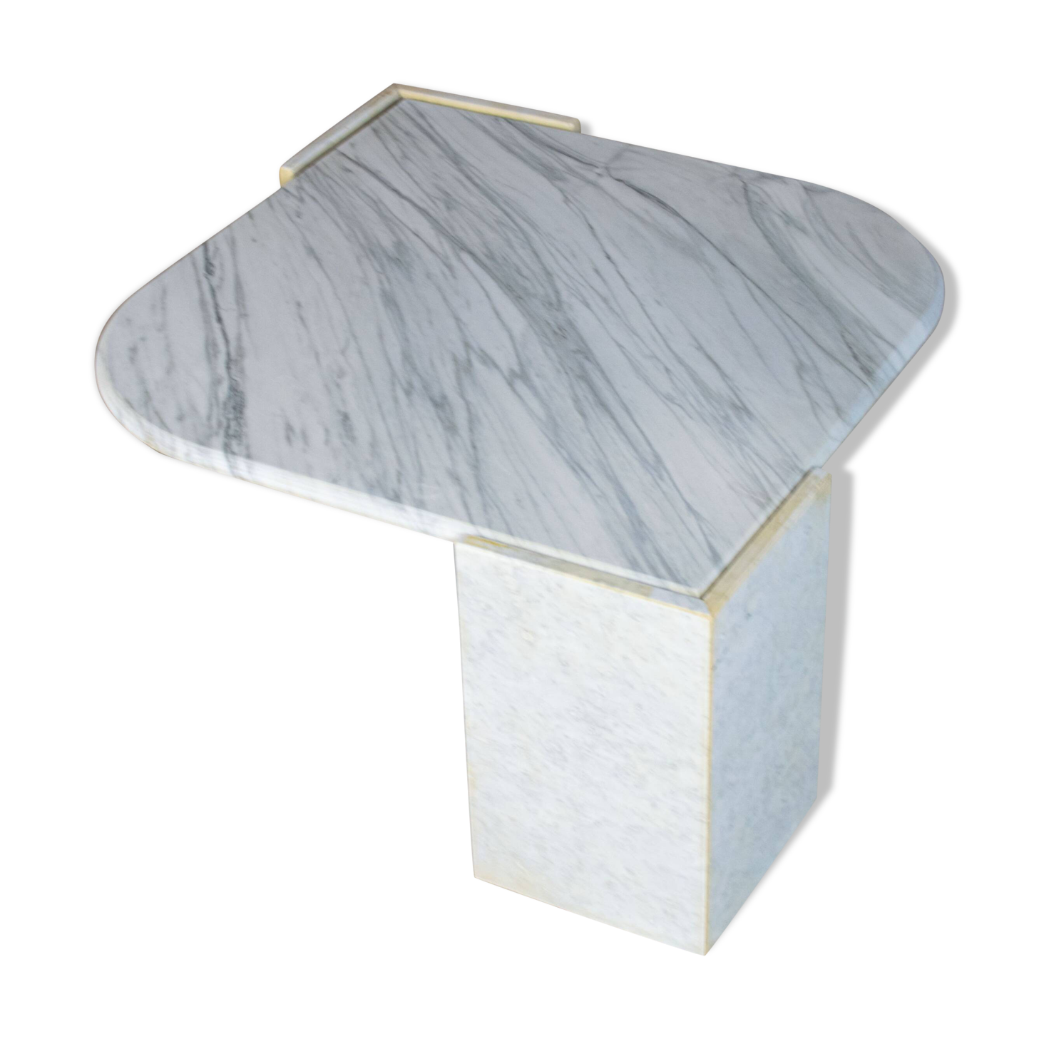 Table basse en marbre forme oeil 1970