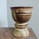 Chalice cup candle holder in stoneware