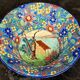 Longwy: Important bowl or empty pocket in polychrome cloisonné enamels