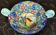 Longwy: Important bowl or empty pocket in polychrome cloisonné enamels