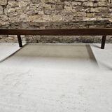 Teak coffee table with smoked glass 1970"