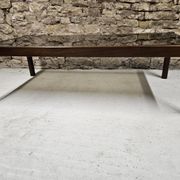 Teak coffee table with smoked glass 1970"
