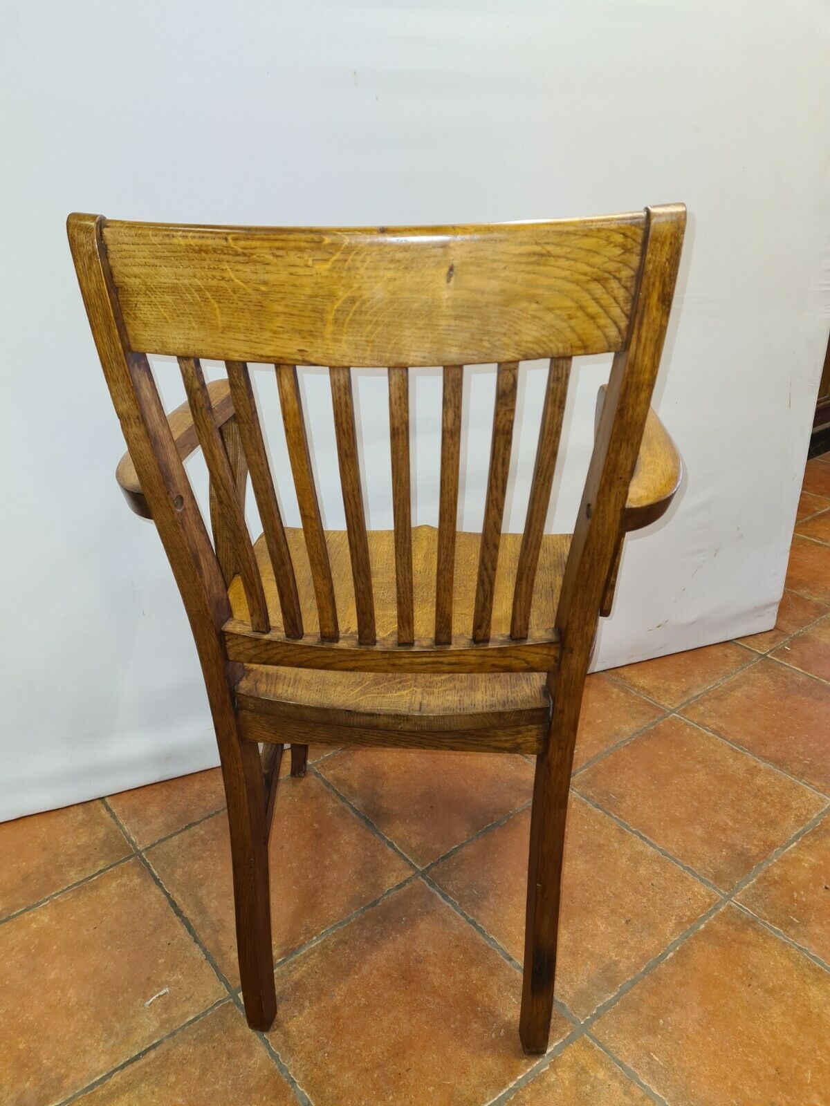 Oak desk armchair