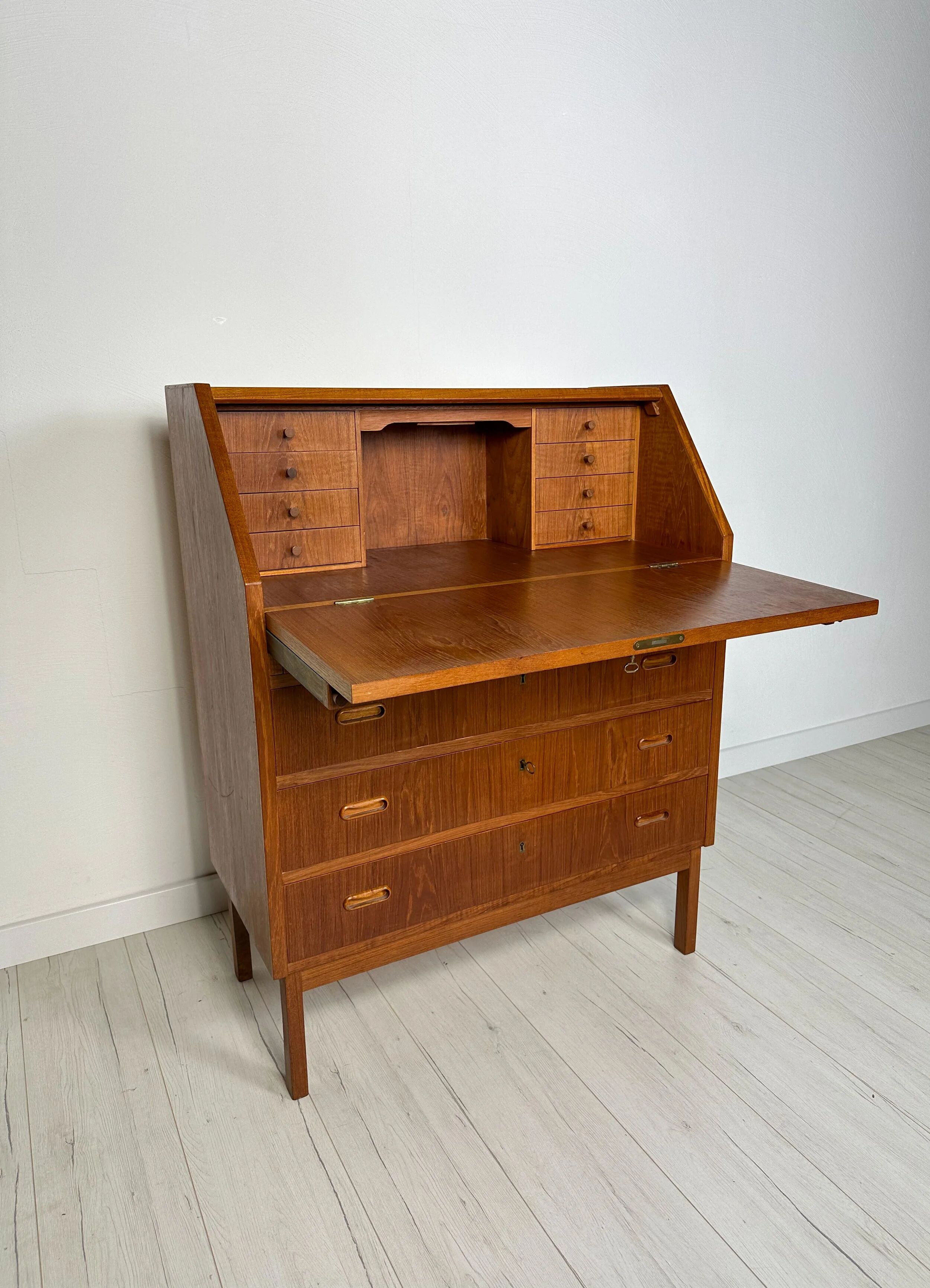 1960s Vintage Mid-Century Danish Teak Secretary