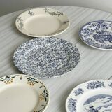 5 assiettes dépareillées