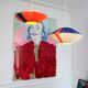 The Céleste electric blue orange suspension