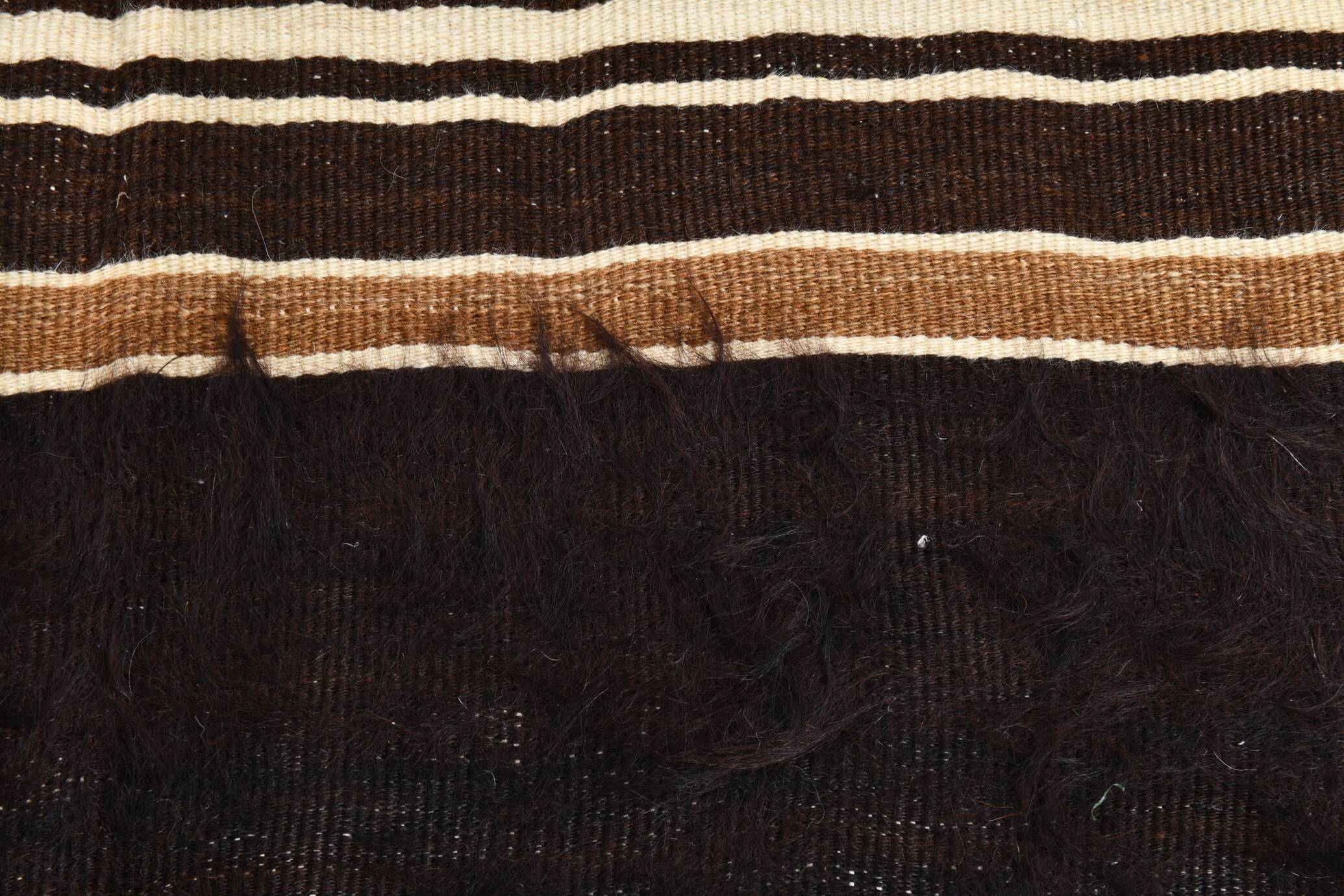 Dark Brown Beige Aesthetic Vintage Rug, 135x165Cm