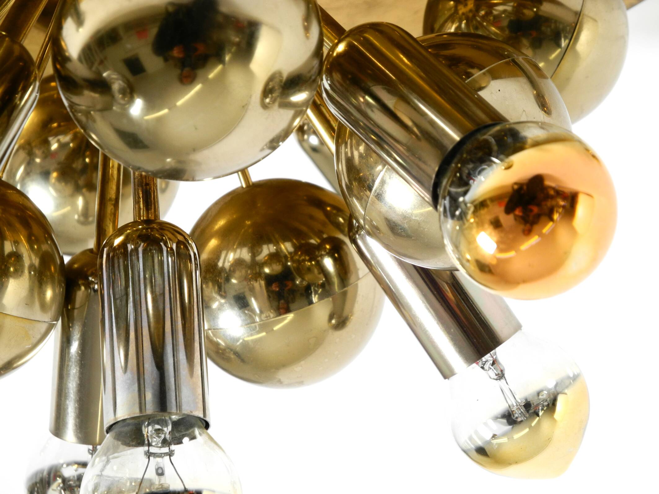 Plafonnier Space Age en laiton de style Cosack Sputnik, années 1970