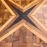 Marquetry and brass coffee table 1960