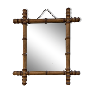 miroir bambou vintage