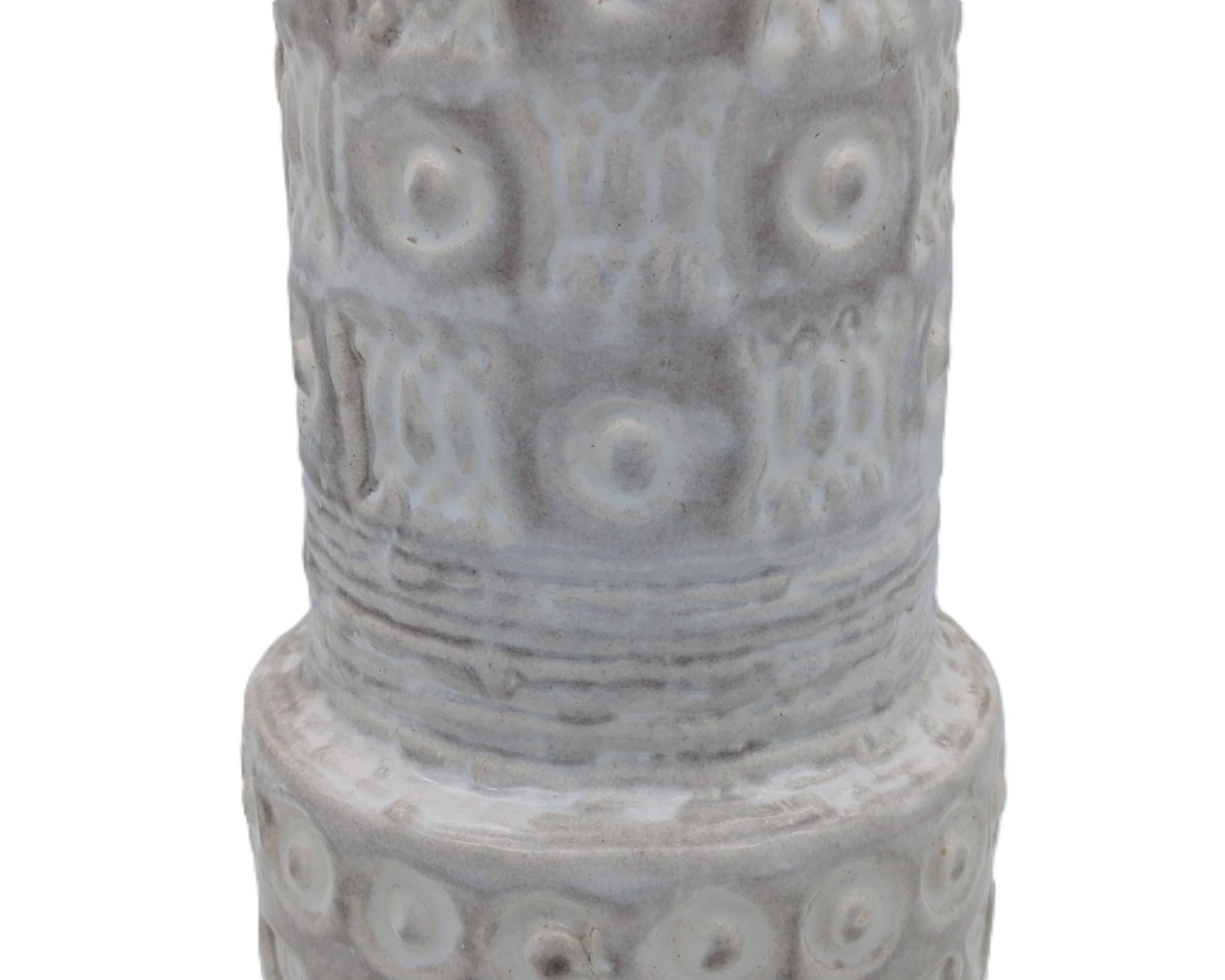 Large Brutalist Textured Ceramic Vase - WGP Fat Lava Style 1960s/1970s