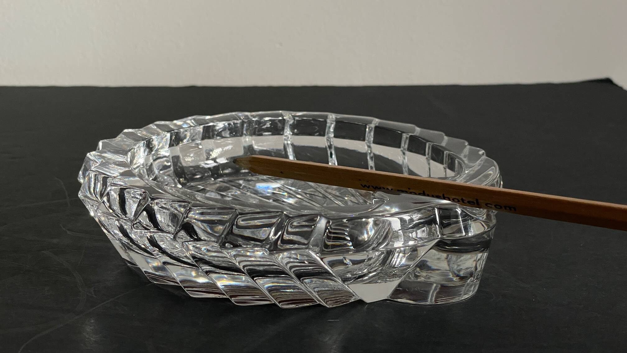 Vintage Crystal Ashtray in Seashell Shape