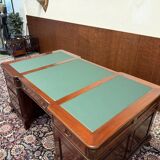 Classic English desk with green leather