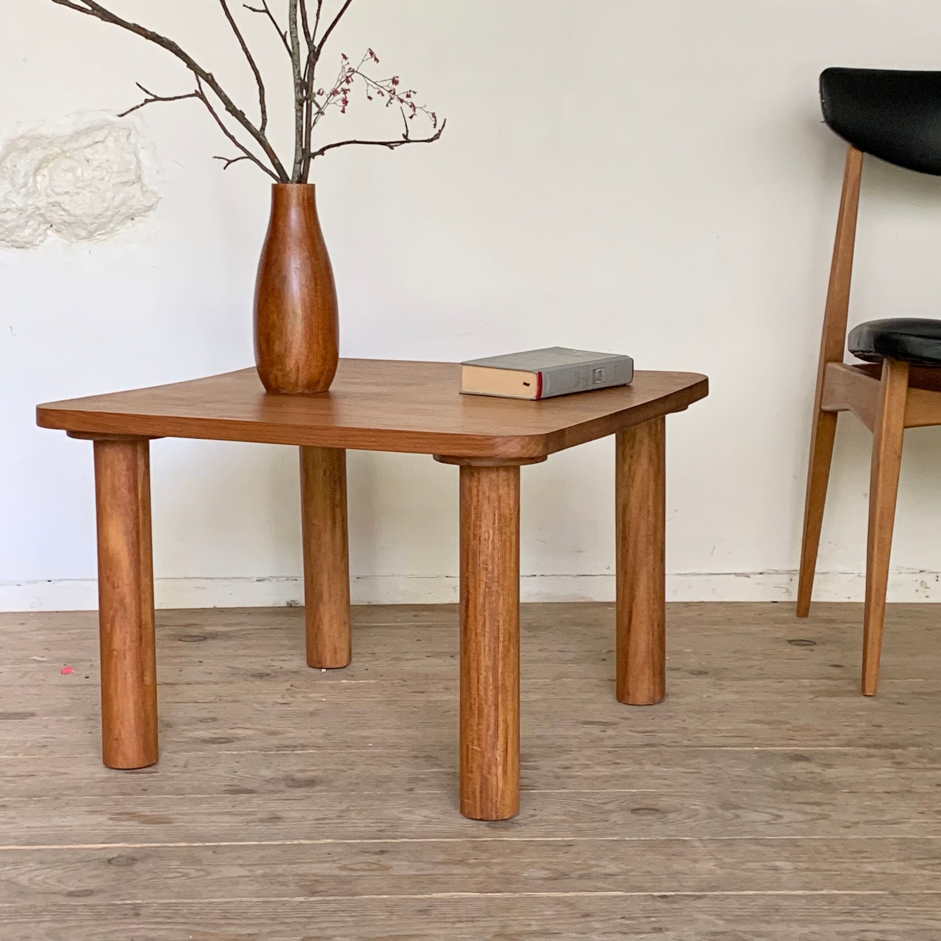 Vintage teak square coffee table