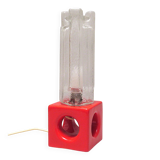 Vintage ceramic and glass lamp from the 1960s.