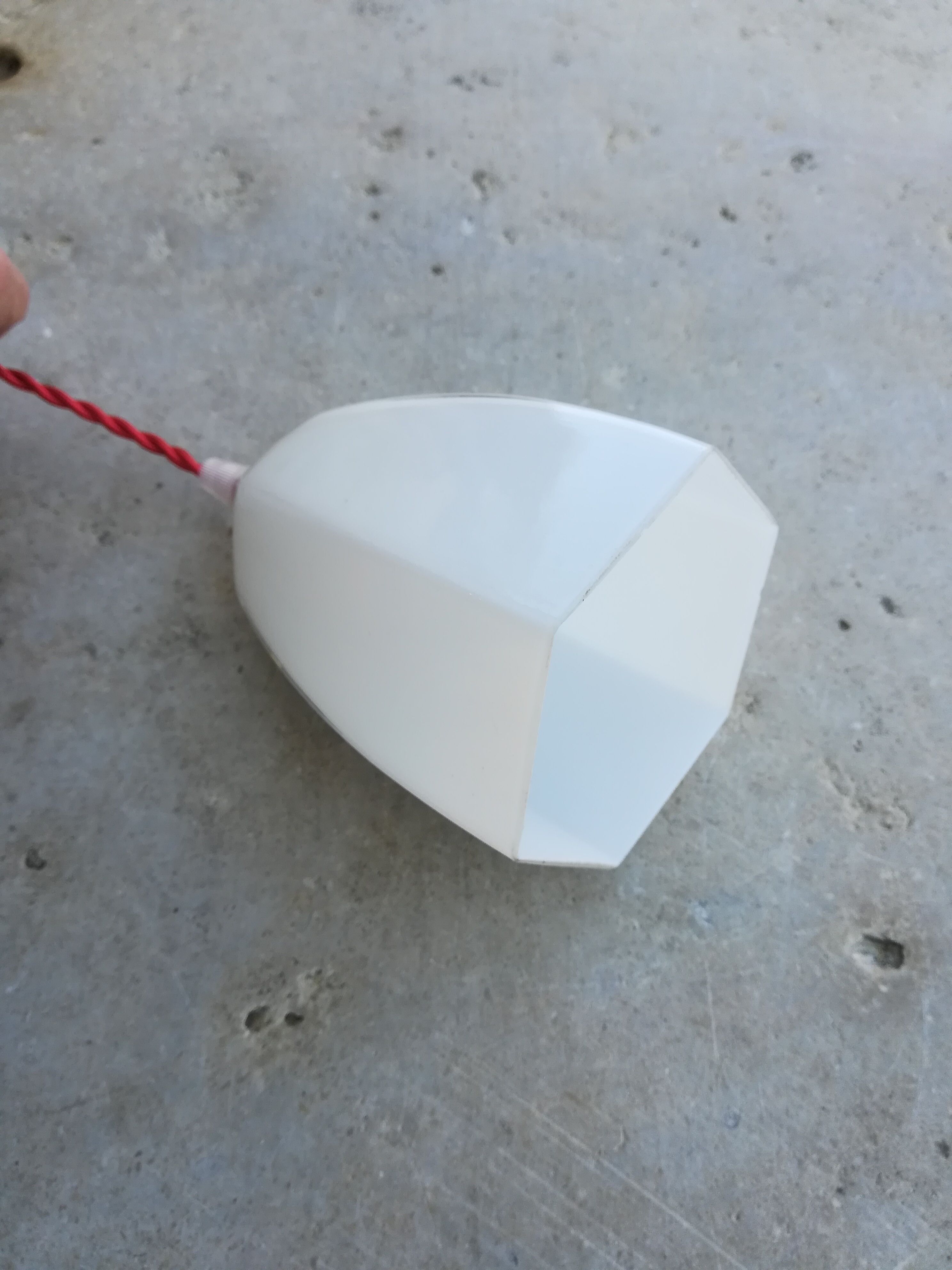 Glass art deco hanging lamp