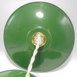 Trio of enamelled sheet metal suspensions