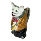 Figurative jug in majolica cat