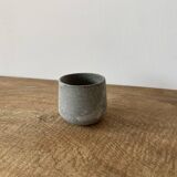 Duo of grey ceramic cups