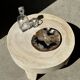 Large empty pocket or dish in petrified wood