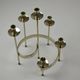 Pair of white metal candle holders "Spiral" by Gunnar Ander for Ystad-Metall, Sweden, 1960s.
