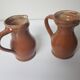 Set of 3 ceramic pitchers / milk jugs Signed Daniel Auger (Puisaye)