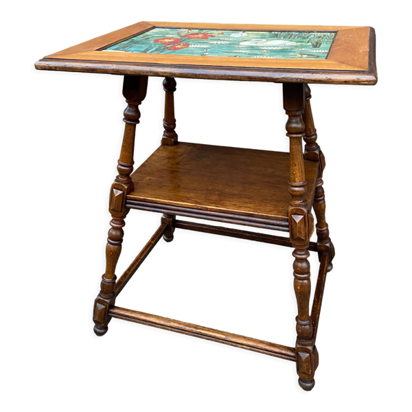 Table d'appoint à thé jugendstil Art Nouveau en bois 1910