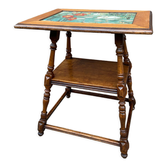 Side table jugendstil Art Nouveau wooden pedestal table 1910