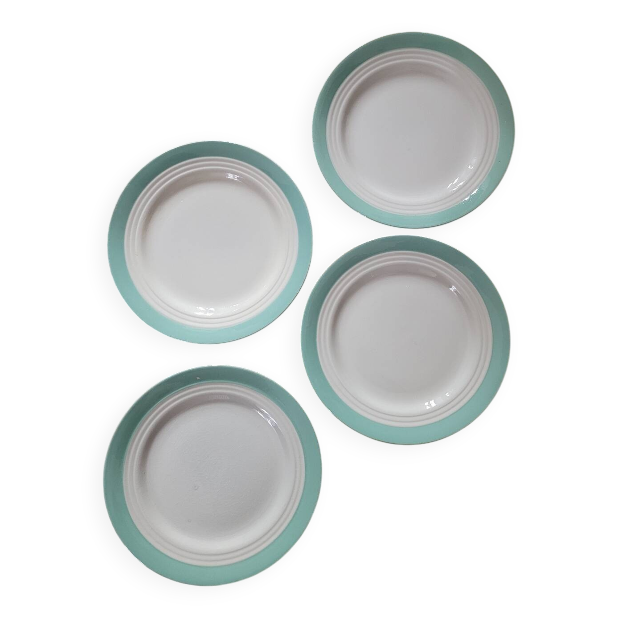 Lot de 4 assiettes plates Céranord St Amand