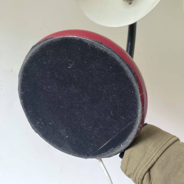 Large burgundy Targetti desk lamp