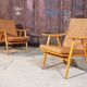 Paire de fauteuils Thonet Boomerang