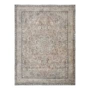 1970s Vintage Persian Handmade Wool Cotton Brown Area Rug 292x388