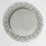 Mid Century Münchner Zier-Form flower mirror illuminated by Schöninger