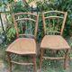 Deux chaises bistrot cannées