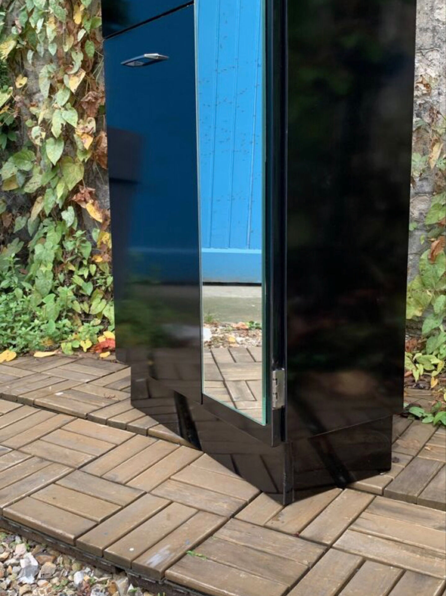Satin black vintage wardrobe 1970
