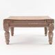 Antique Bajot stool in weathered wood: richly patinated decorative table.