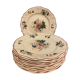 Set of 10 small plates Digoin Sarreguemines, Agreste model