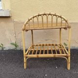 Rattan basket bed & bedside