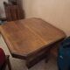 Beautiful square dining table in solid walnut, Art Deco style / 1930s.