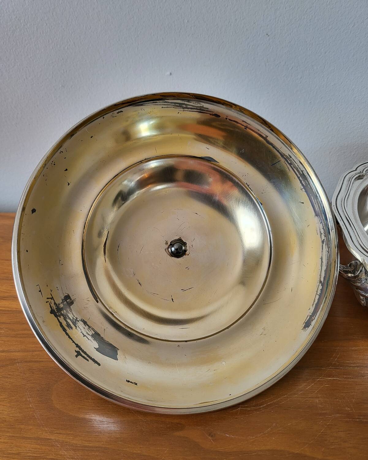 Silver-plated vegetable dish with Lutece hallmark