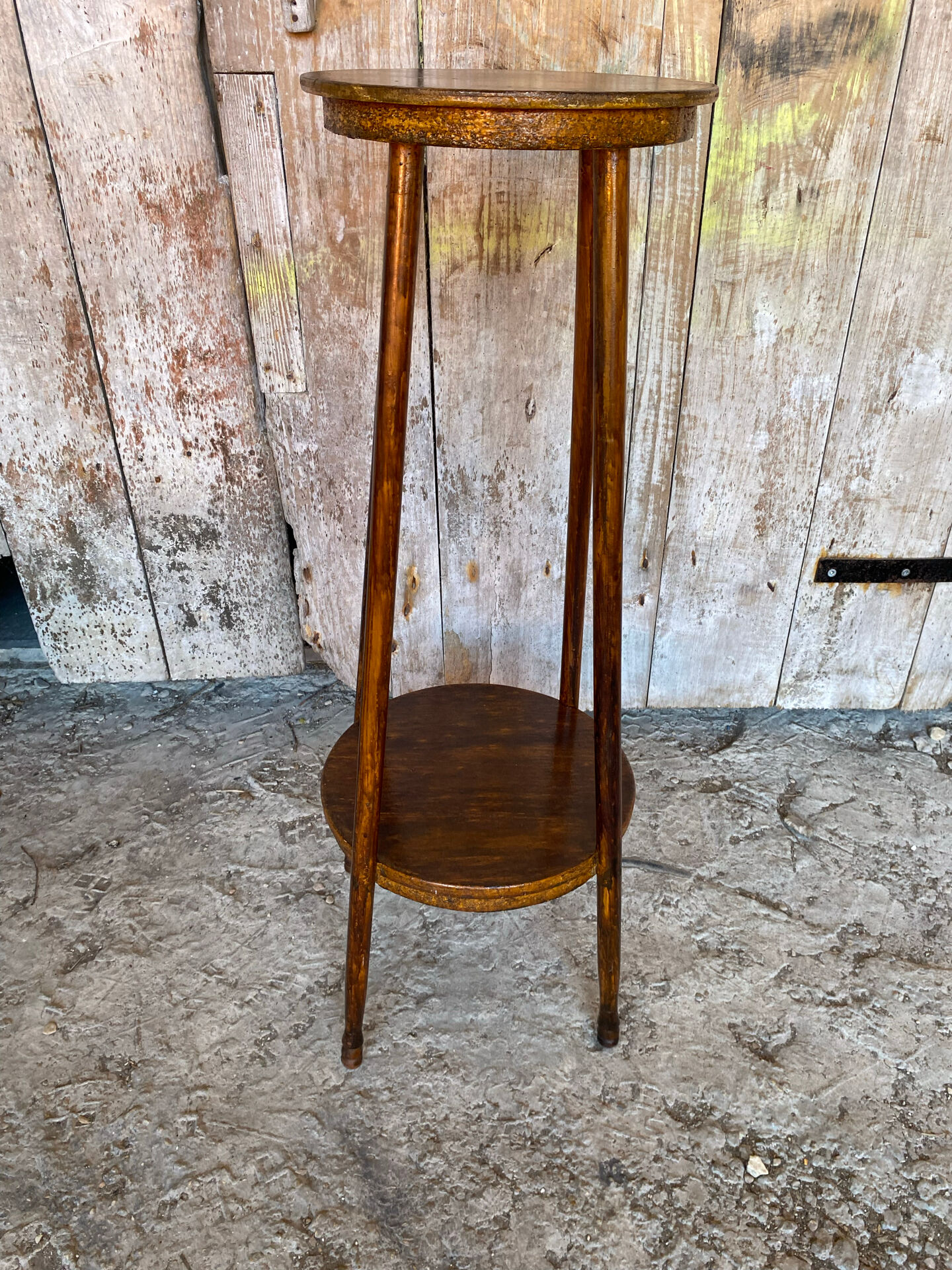 High Stand Vintage Wooden Pot Holder