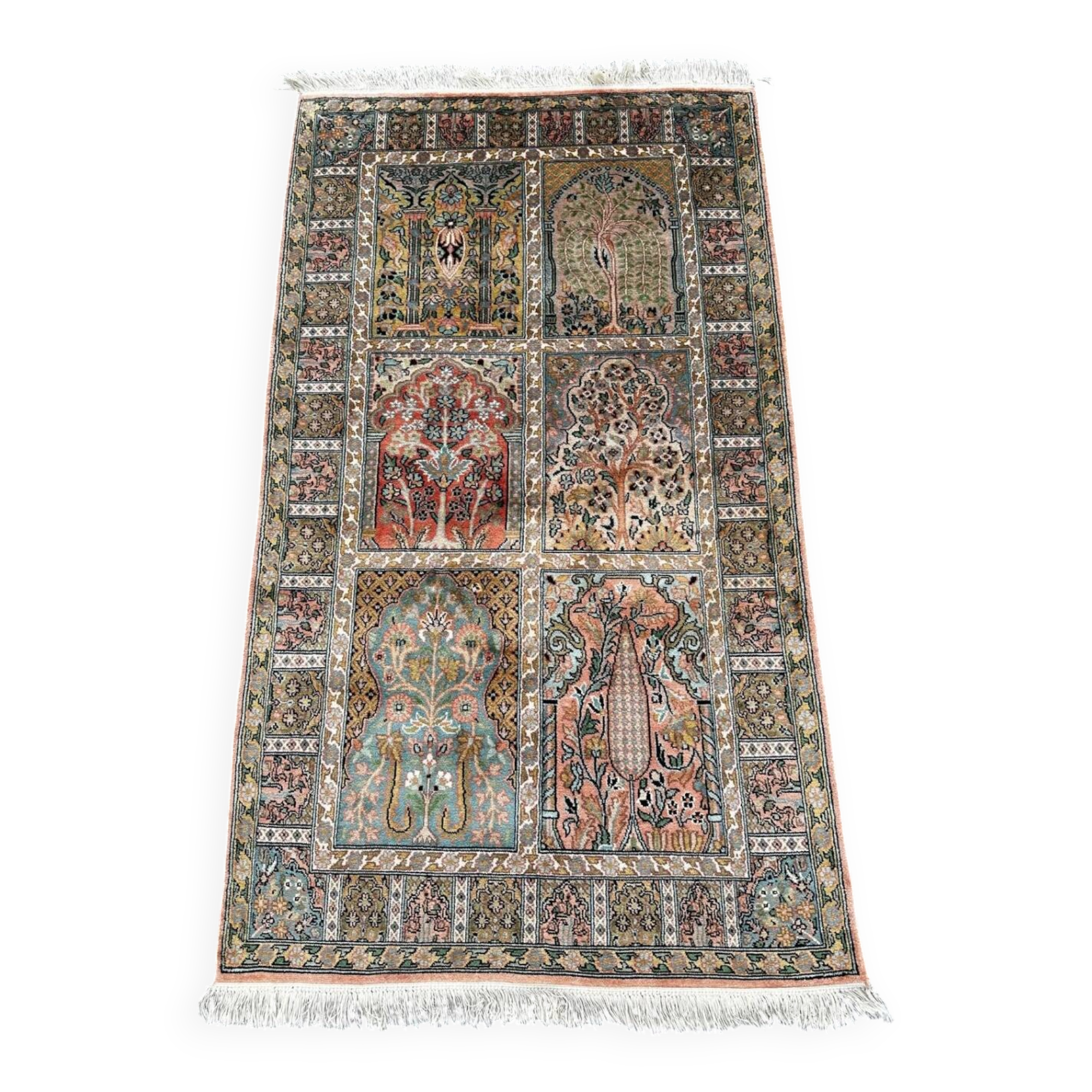 Handmade Indian silk rug