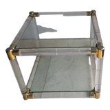 Table d’appoint en bambou lucite par Charles Hollis Jones