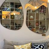 Large organic dune mirror - black