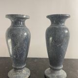 Pair of marble baluster vases