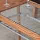 Table basse en bois, métal et verre par Jitona 1960