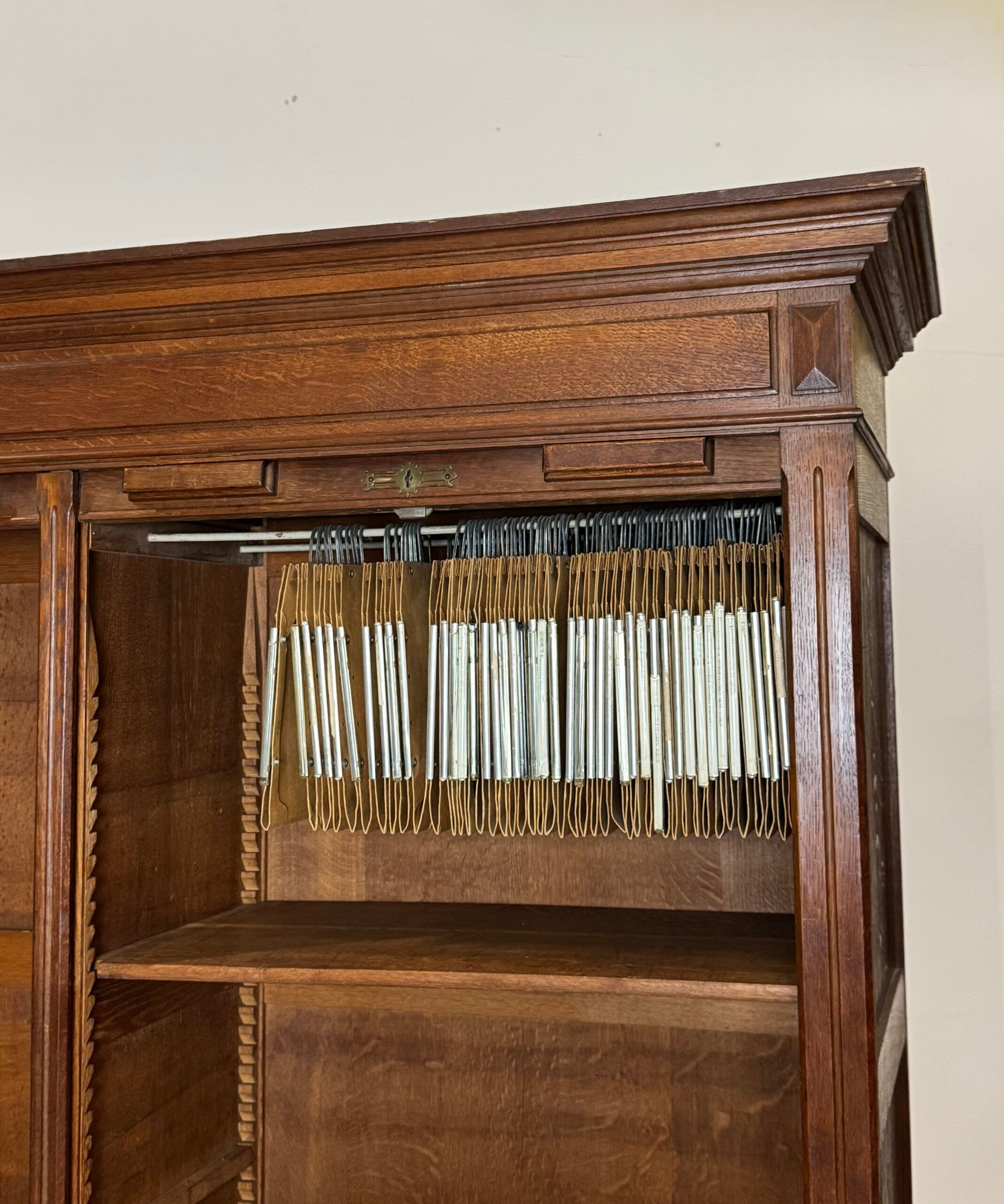 2 x oak filing cabinets ca. 1900
